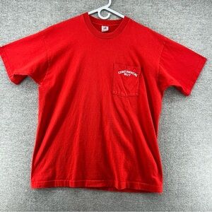 Vintage Fruit of the Loom Crew Neck T Shirt Men XL Short Sleeve‎ Red Continental